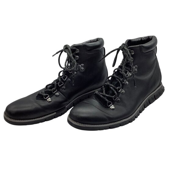 Cole Haan ZEROGRAND Black Leather‎ Hiking Boots Men Sz 10.5 Water Resistant main image 5